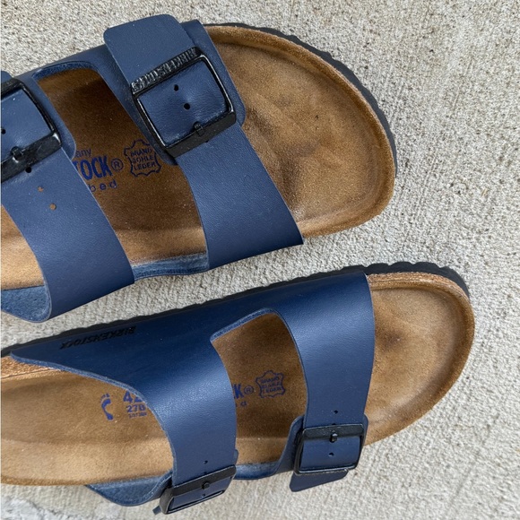 Birkenstock Arizona Slides Sandals Dark Navy Blue 42 Women’s - Picture 2 of 10